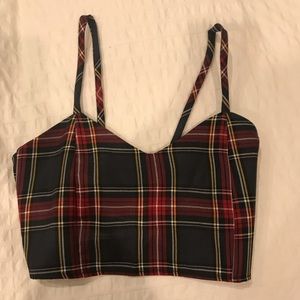 Cute plaid crop top